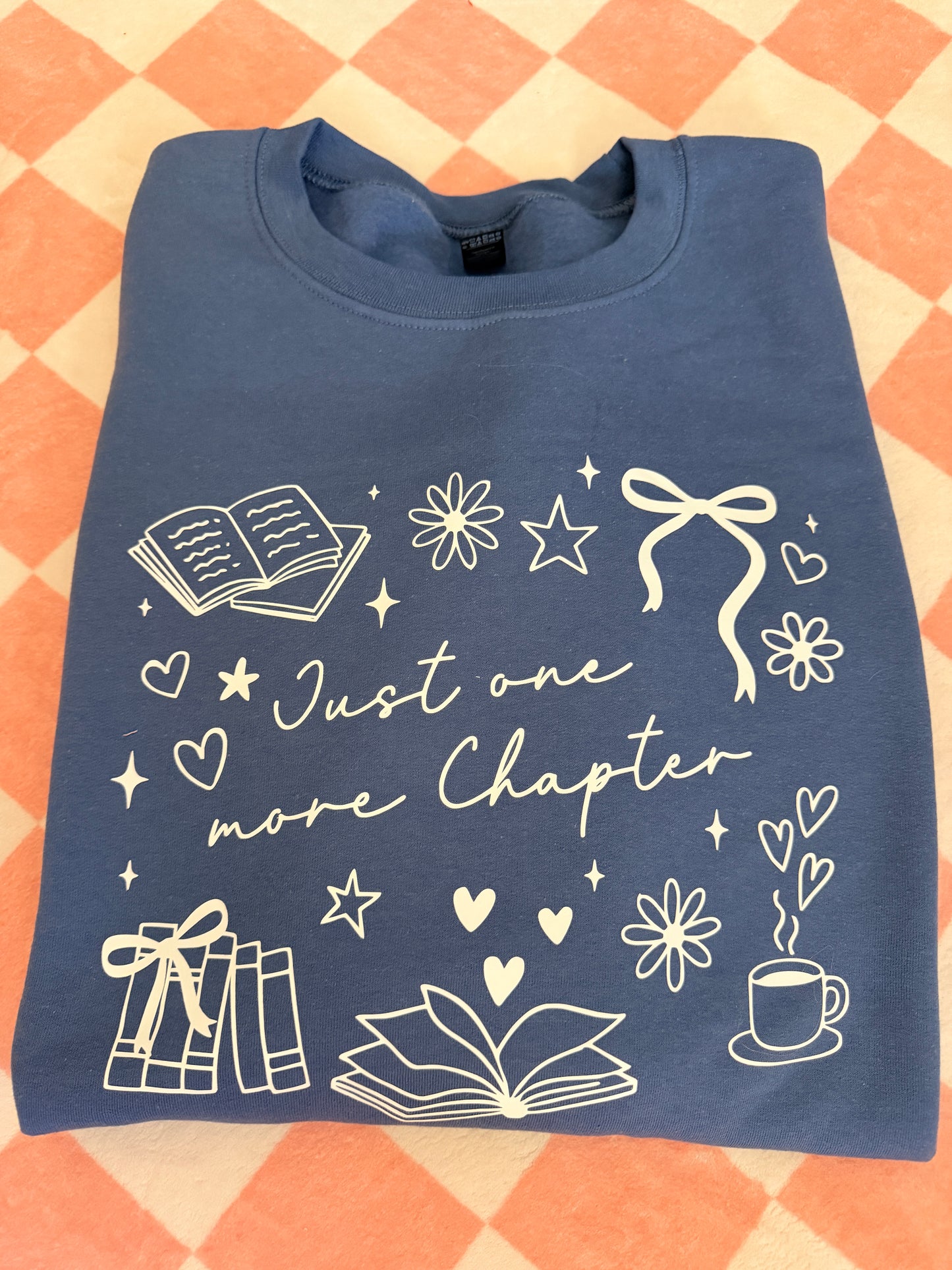 Just one more chapter crewneck - deep blue