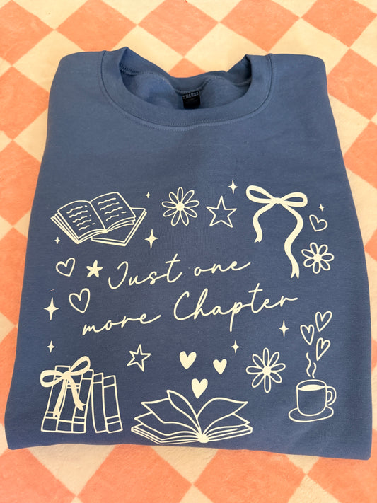 Just one more chapter crewneck - deep blue